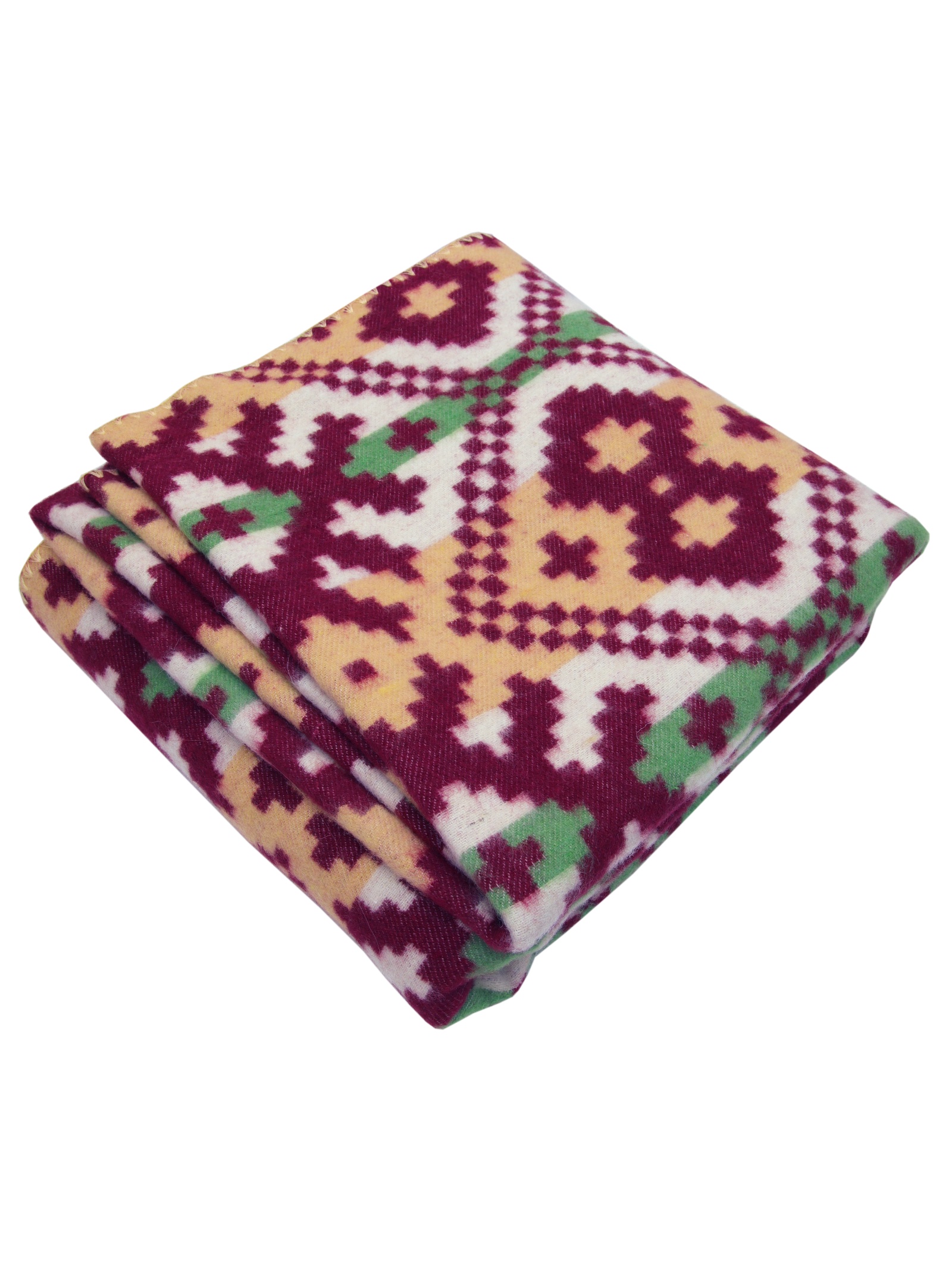 фото Одеяло шерстяное "Ацтеки" Arloni, 27357, желто-красный,140х205 см
