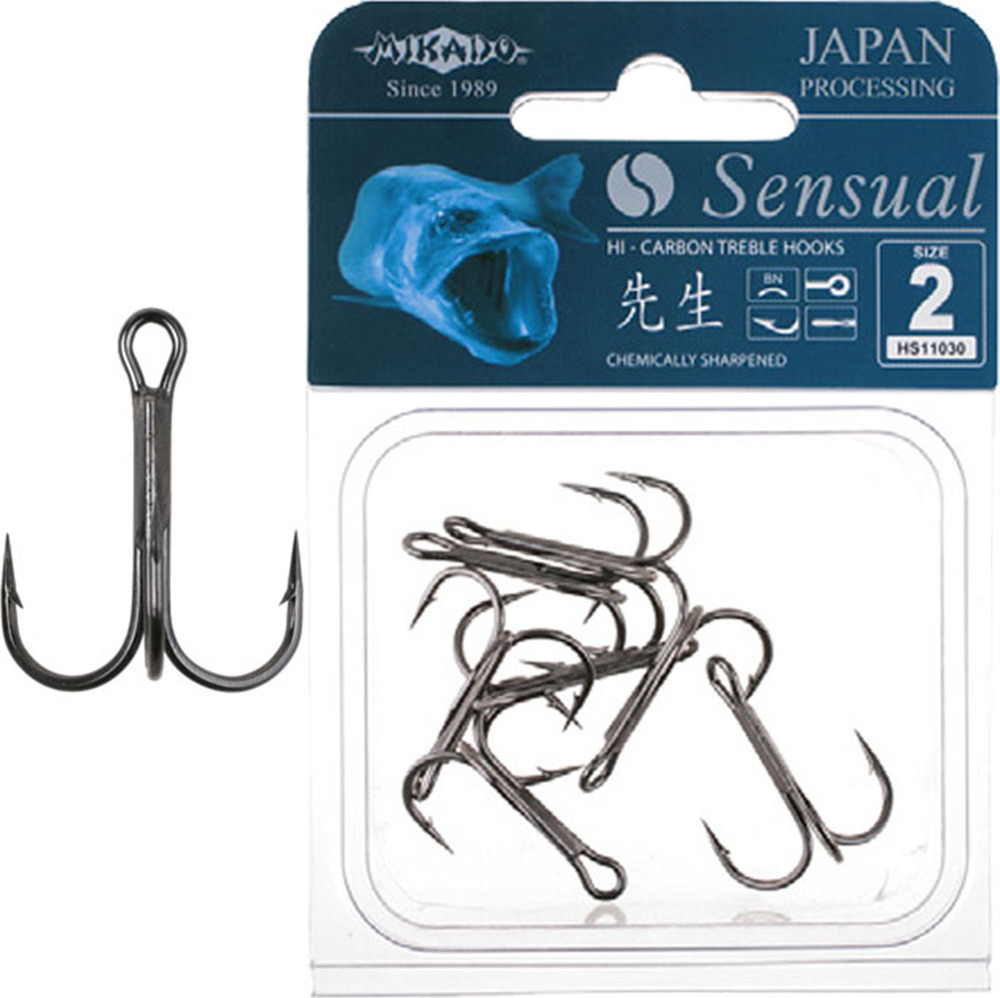 Крючок Mikado Sensual, рыболовный № 1/0, hs11030_1_0b-000-00, серебристый, 5 шт