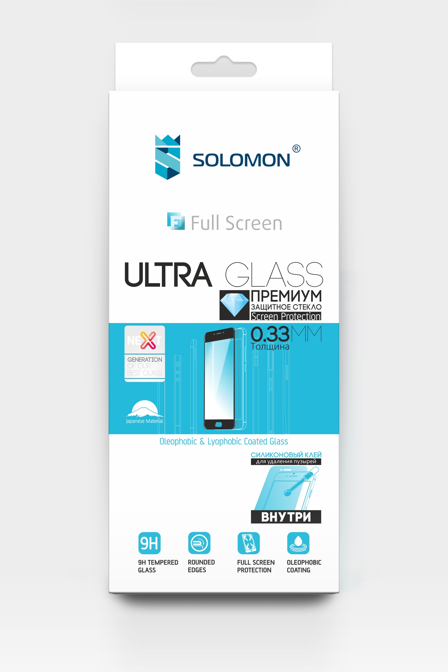 фото Защитное стекло Solomon Samsung Galaxy J4 Core Full Glue (Black), черный