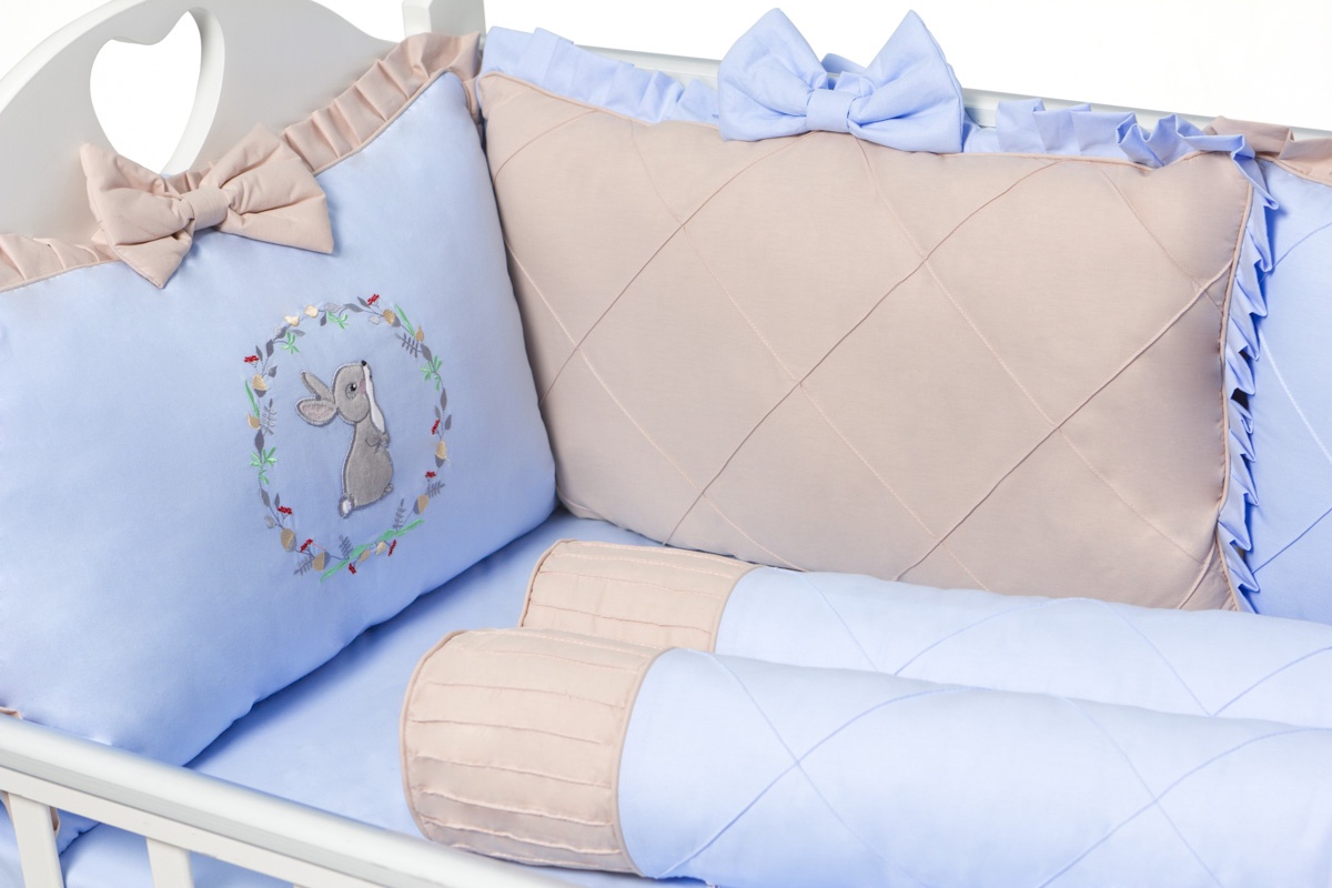 фото Бортики для детской кровати "Mon Lappin" 9 предметов c валиками Ma licorne