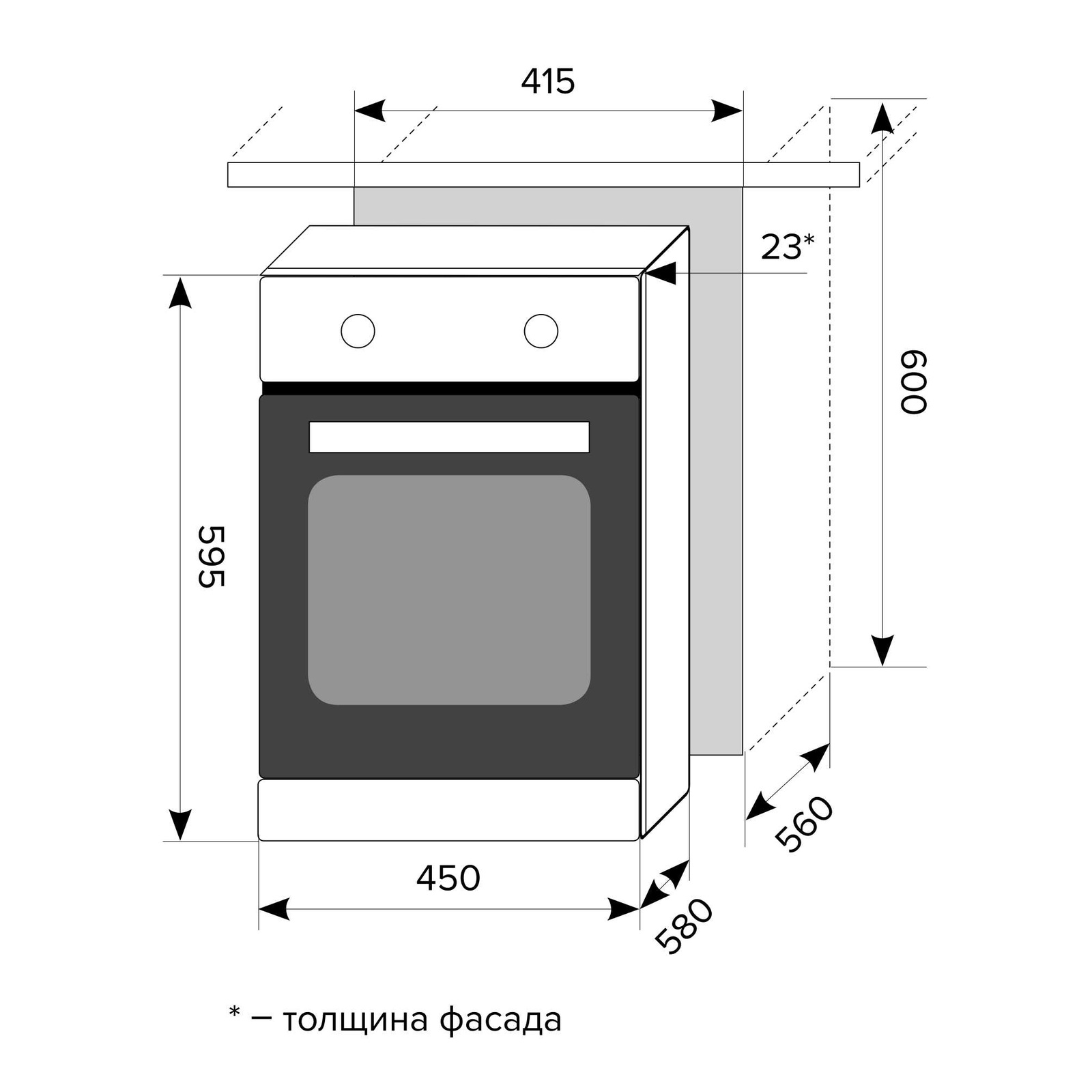 фото Встраиваемый духовой шкаф LEX EDP 4590 BL Matt Edition