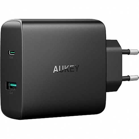 фото Зарядное устройство AUKEY USB-C 46W Power Delivery 3.0 + USB