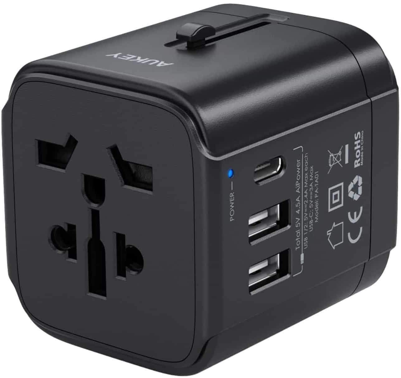 фото Зарядное устройство AUKEY PA-TA01 Universal Travel Adapter With USB-C and USB-A Ports