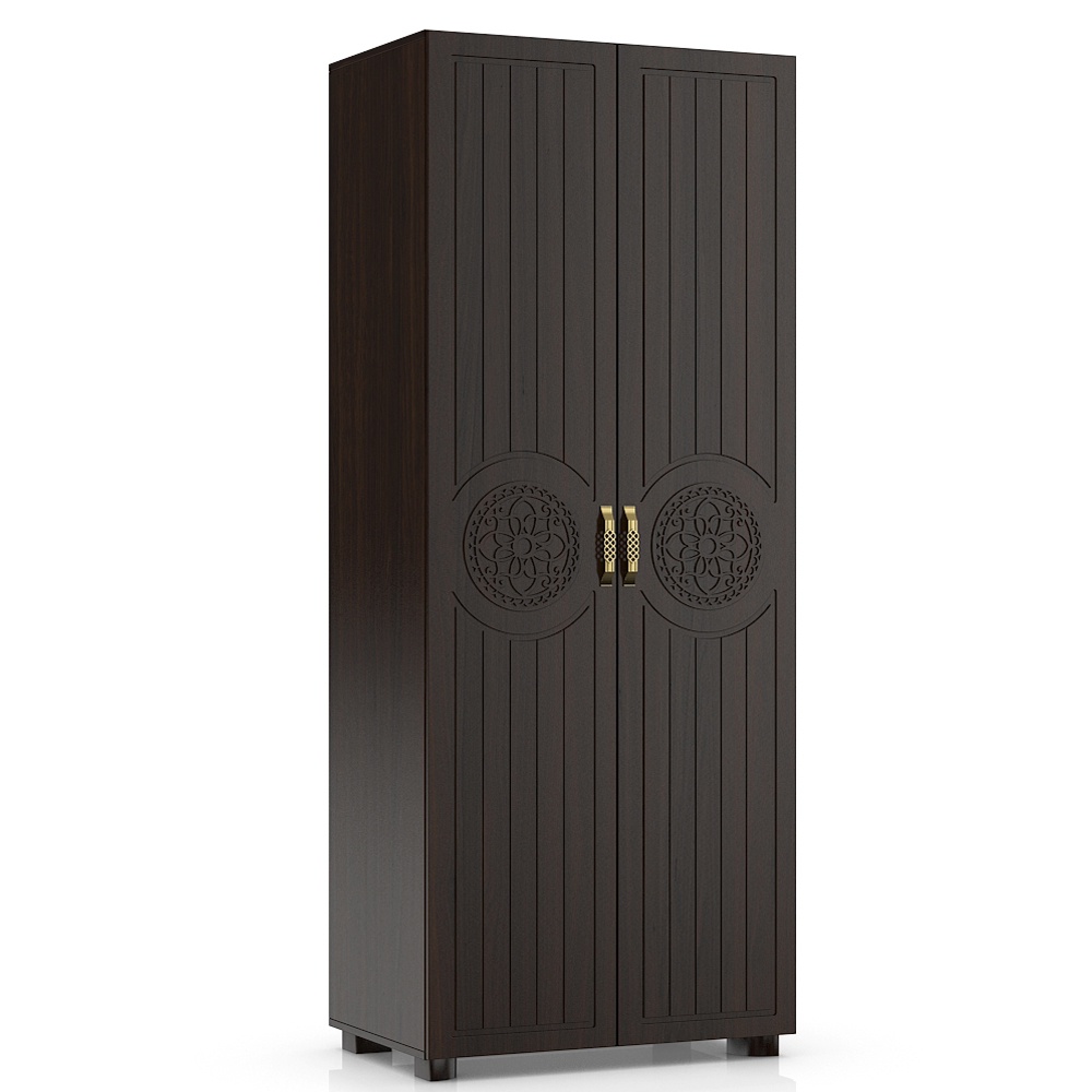 фото Монблан МБ-1 Шкаф для одежды, цвет венге тёмный/орех шоколадный, ШхГхВ 80х52х200 см. Компасс