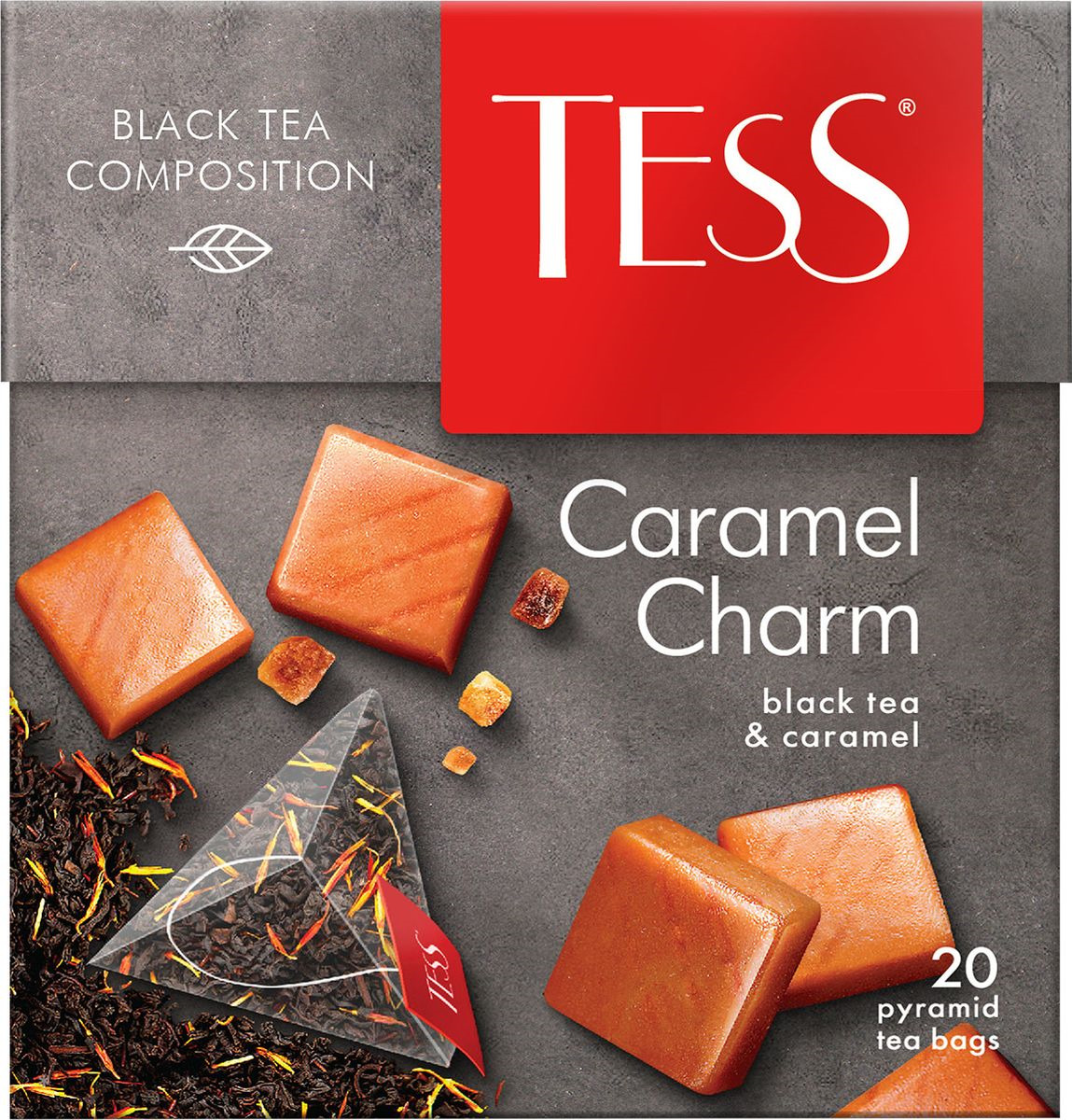 фото Чай в пирамидках Tess Caramel Charm, черный, 20 шт