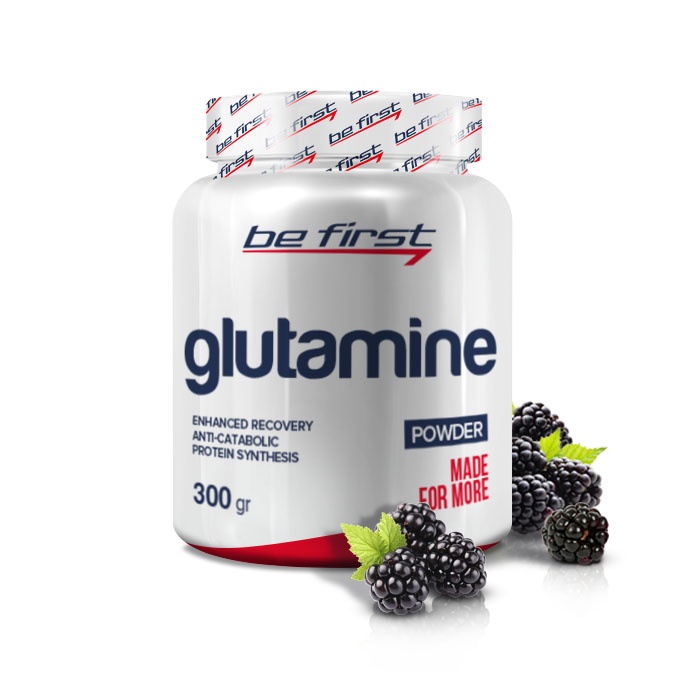 фото Глютамин Be First Glutamine Powder 300 гр, ежевика