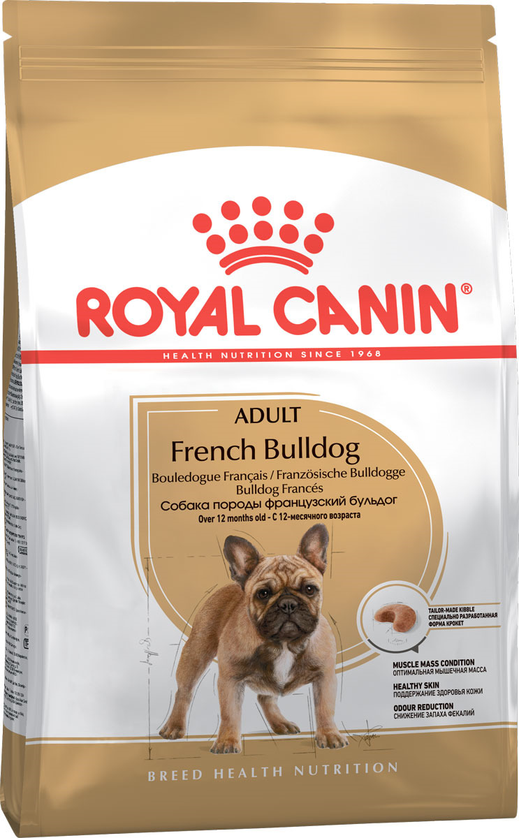 фото Корм сухой Royal Canin "French Bulldog", для собак породы французский бульдог от 12 месяцев, 3 кг