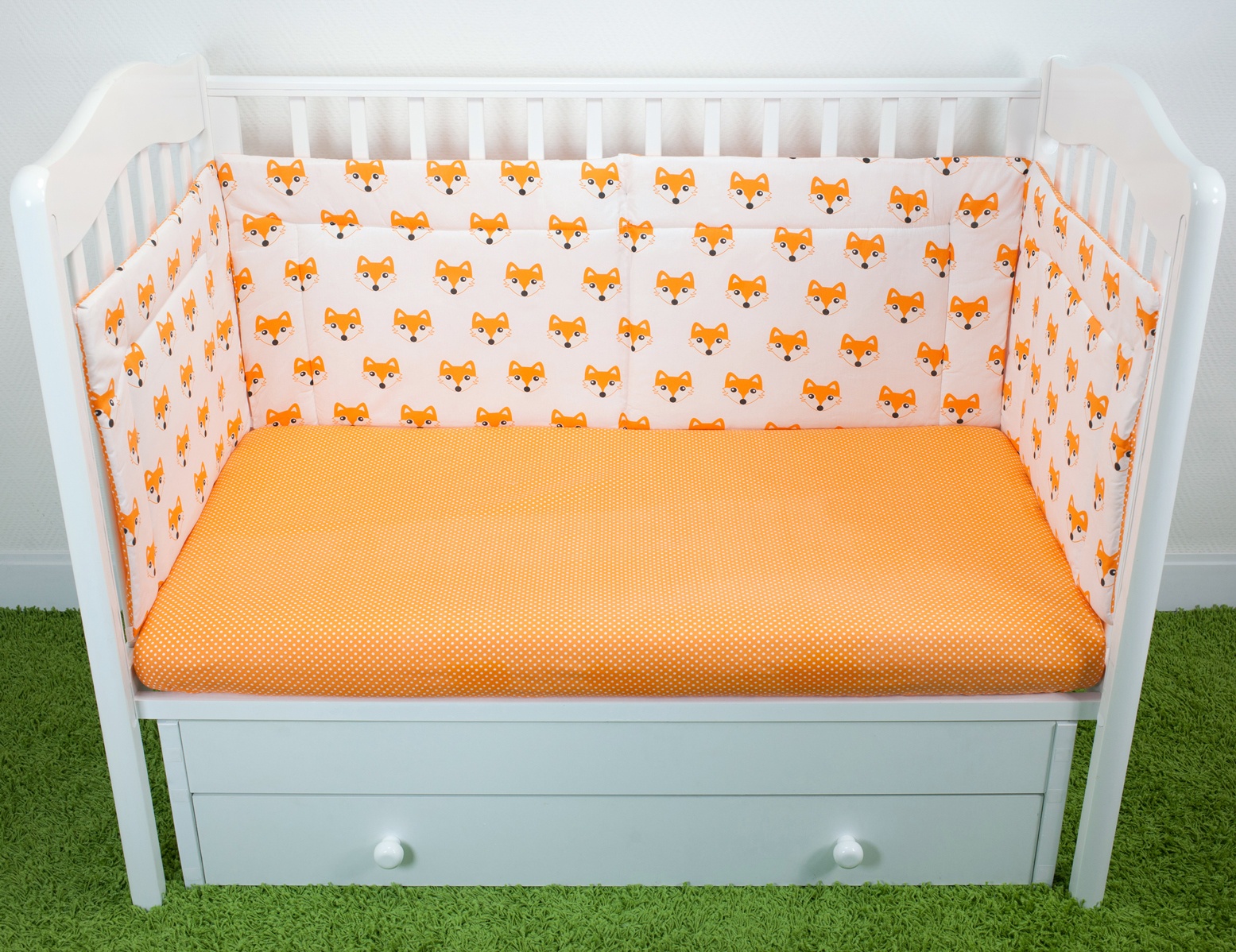 фото Бортики для детской кроватки Magic City Апельсиновый лис 35x60