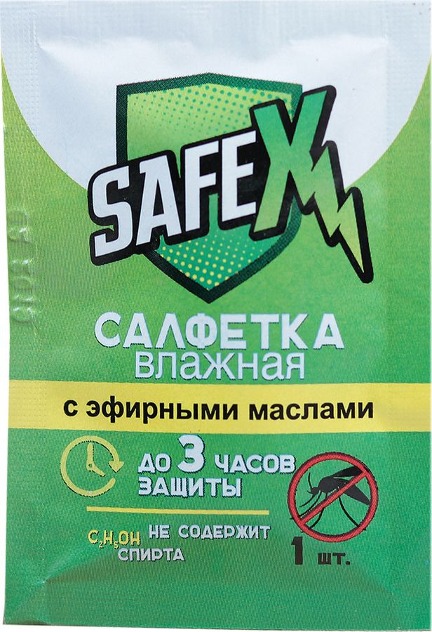 фото Влажная салфетка от комаров Safex