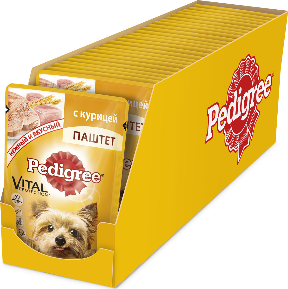 фото Консервы "Pedigree" для собак мелких пород, паштет с курицей, 80 г