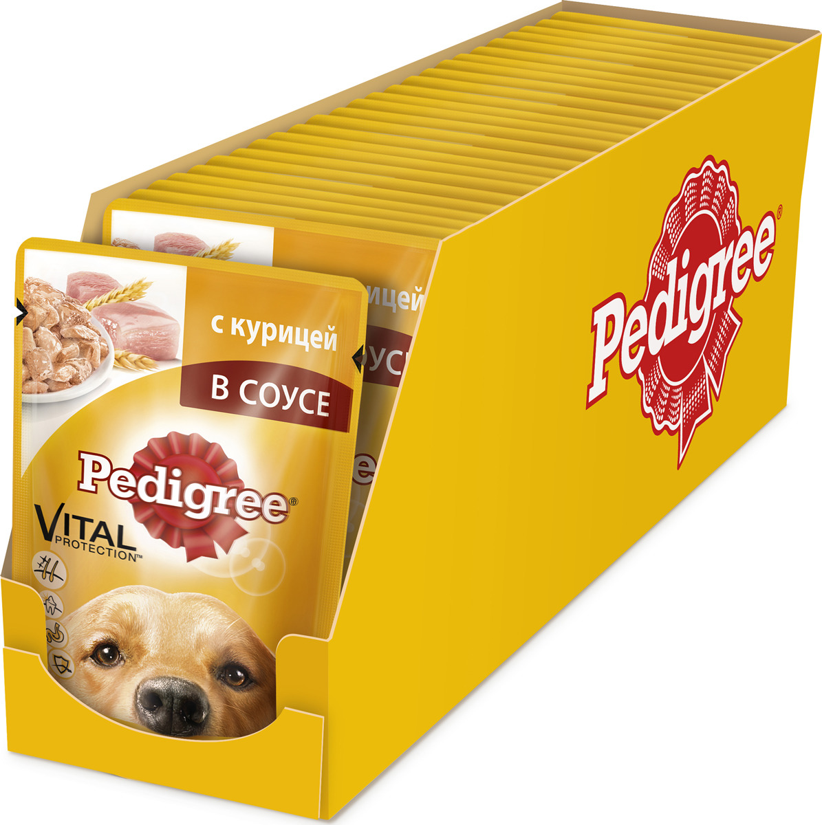 фото Консервы "Pedigree" для собак от 1 года, курица в соусе, 100 г, 24 шт