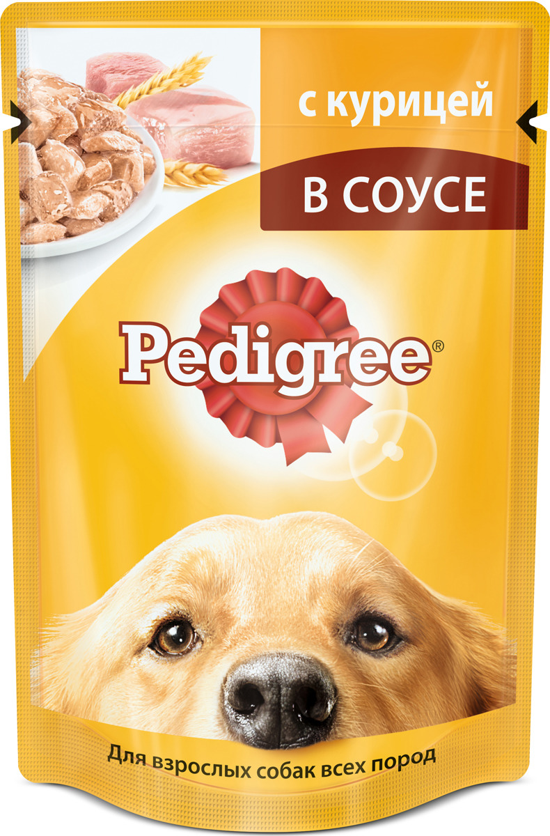 фото Консервы "Pedigree" для собак от 1 года, курица в соусе, 100 г, 24 шт