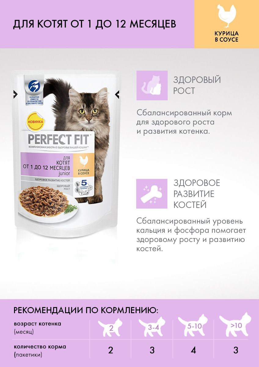 Perfect fit корм для котят влажный