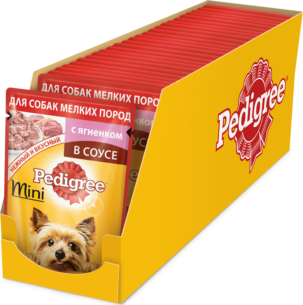 фото Консервы Pedigree "Mini" для взрослых собак мелких пород, с ягненком в соусе, 85 г