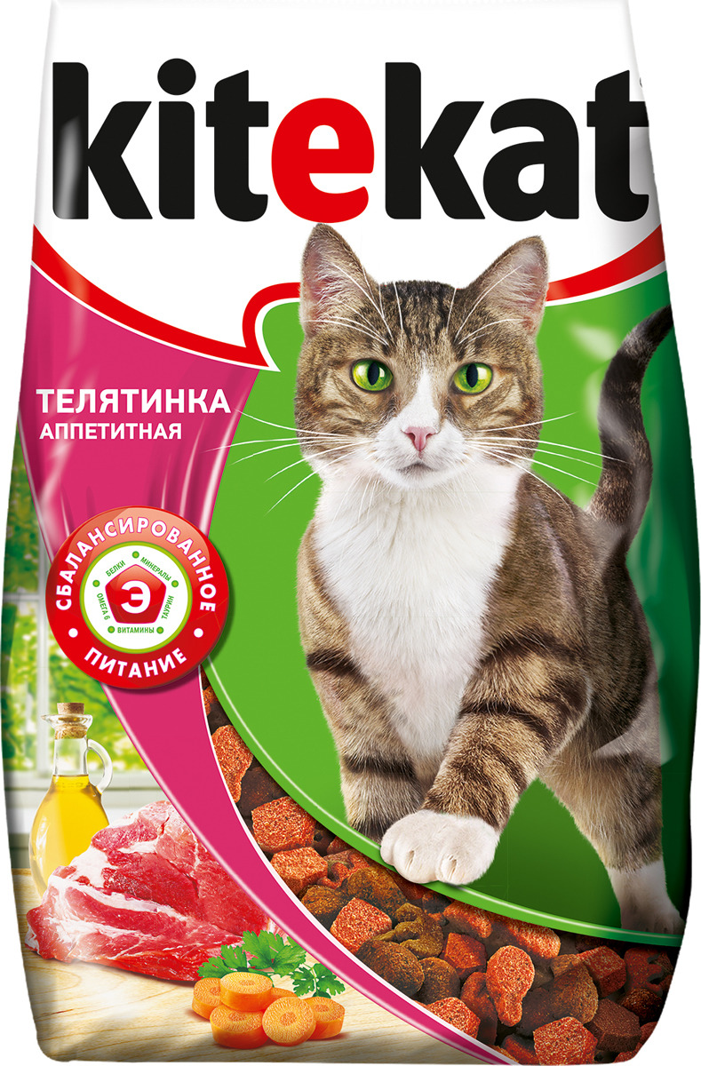 фото Корм сухой для кошек "Kitekat", телятина аппетитная, 1,9 кг