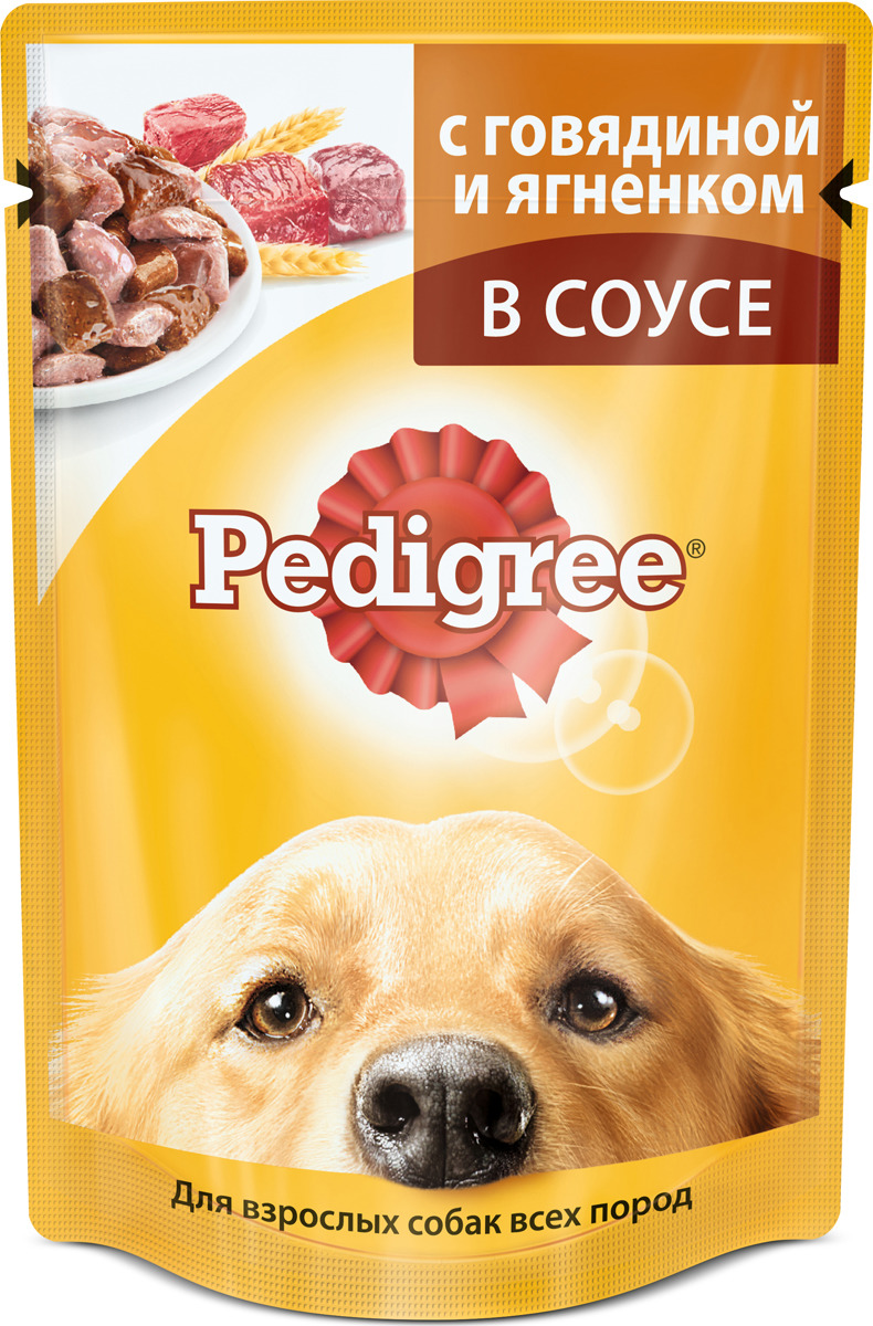 фото Консервы "Pedigree" для взрослых собак всех пород, с говядиной и ягненком в соусе, 100 г, 24 шт