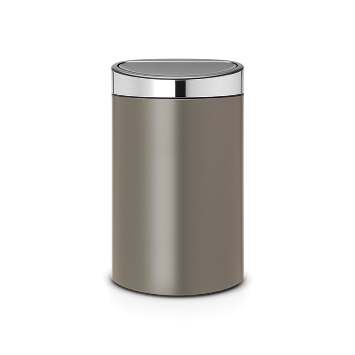 фото Бак мусорный Brabantia "Touch Bin New", цвет: платиновый, 40 л. 114885