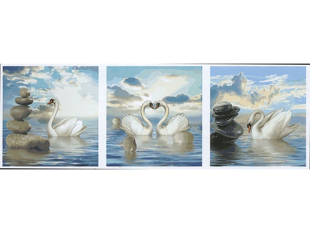 Три картины по номерам. Триптих картины. Картины по номерам триптих. Триптих с лебедями. Триптих пейзаж.