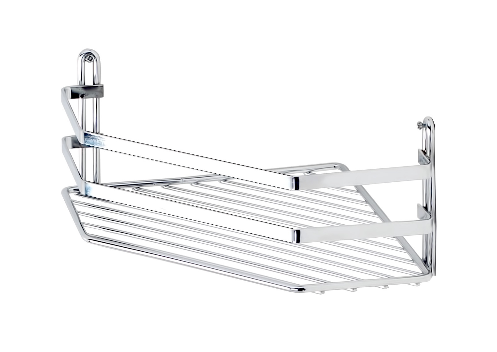 фото Полка в ванную угловая ES077 1 ярус 20*20*10 хром Tekno-tel