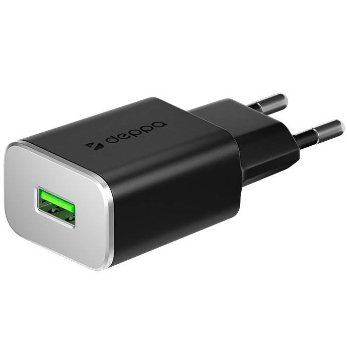фото Сетевое зарядное устройство Deppa USB Quick Charge 3.0 (Черный)