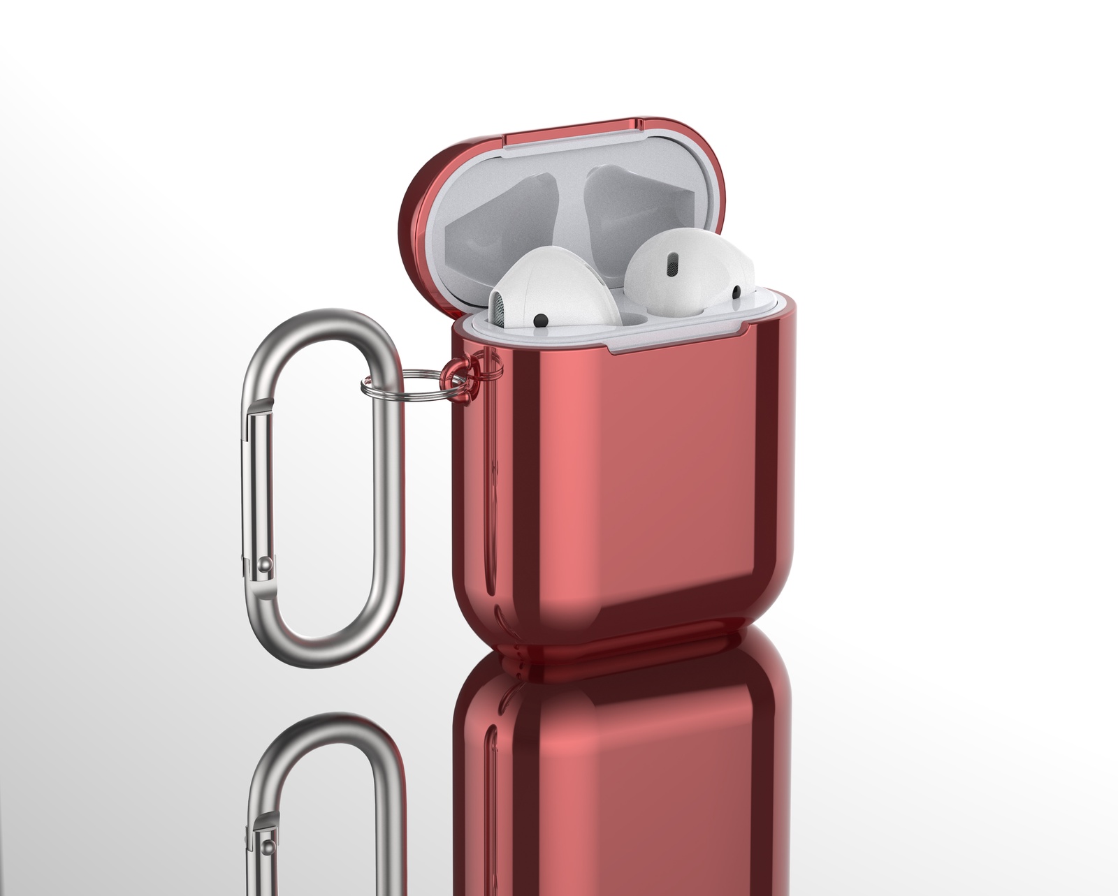 фото Чехол для наушников Devia Electroplate case для Apple AirPods, красный