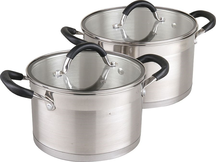 фото Набор посуды для приготовления Pomi d'Oro Caro, PSS-640029, серый металлик, 4 предмета