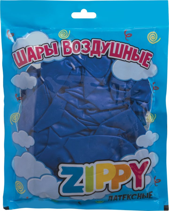 фото Набор воздушных шариков Zippy, диаметр 30 см, синий, 50 шт