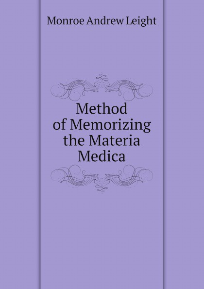 Method of Memorizing the Materia Medica