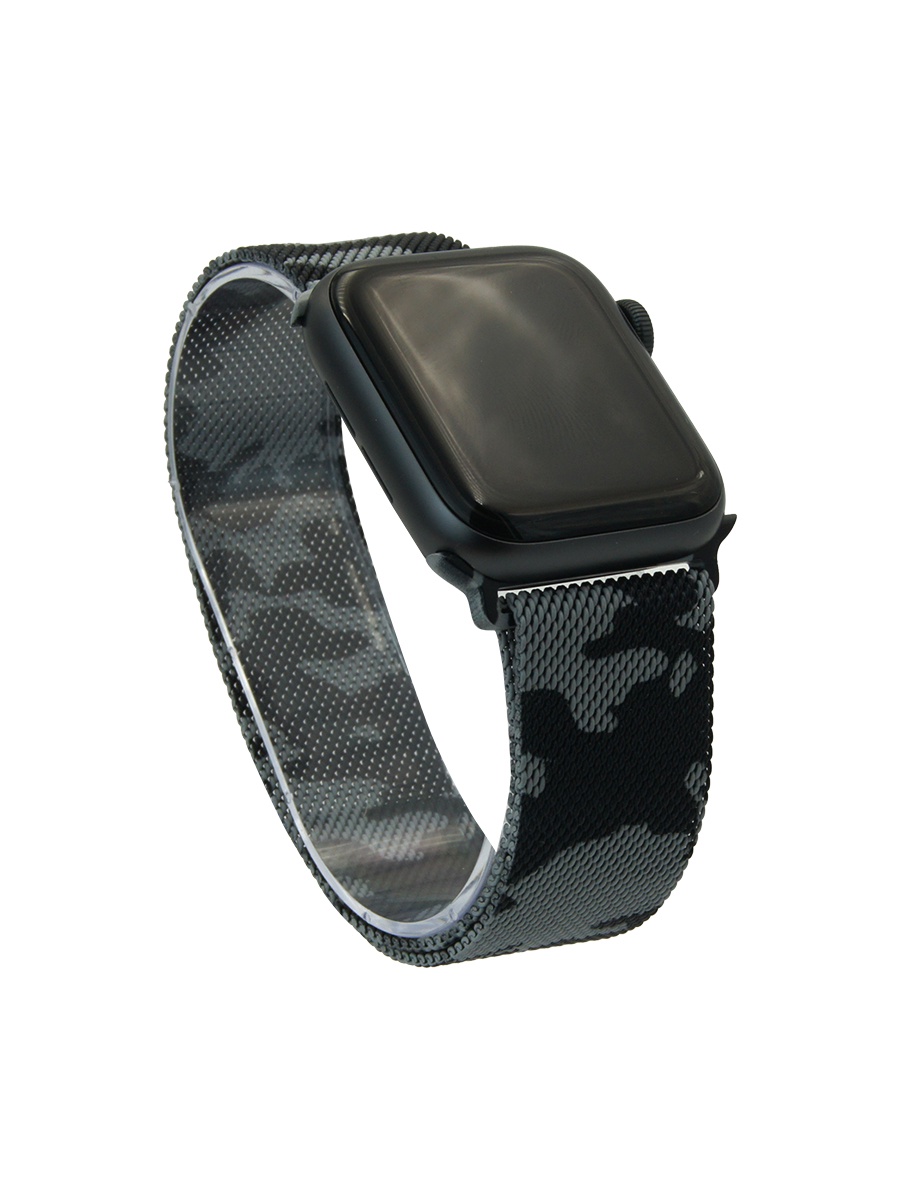 фото Ремешок для часов Apple Watch 42-44 мм миланская петля серо-черный His