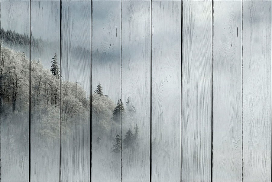 фото Лес в тумане 30 х 40 см Дом корлеоне