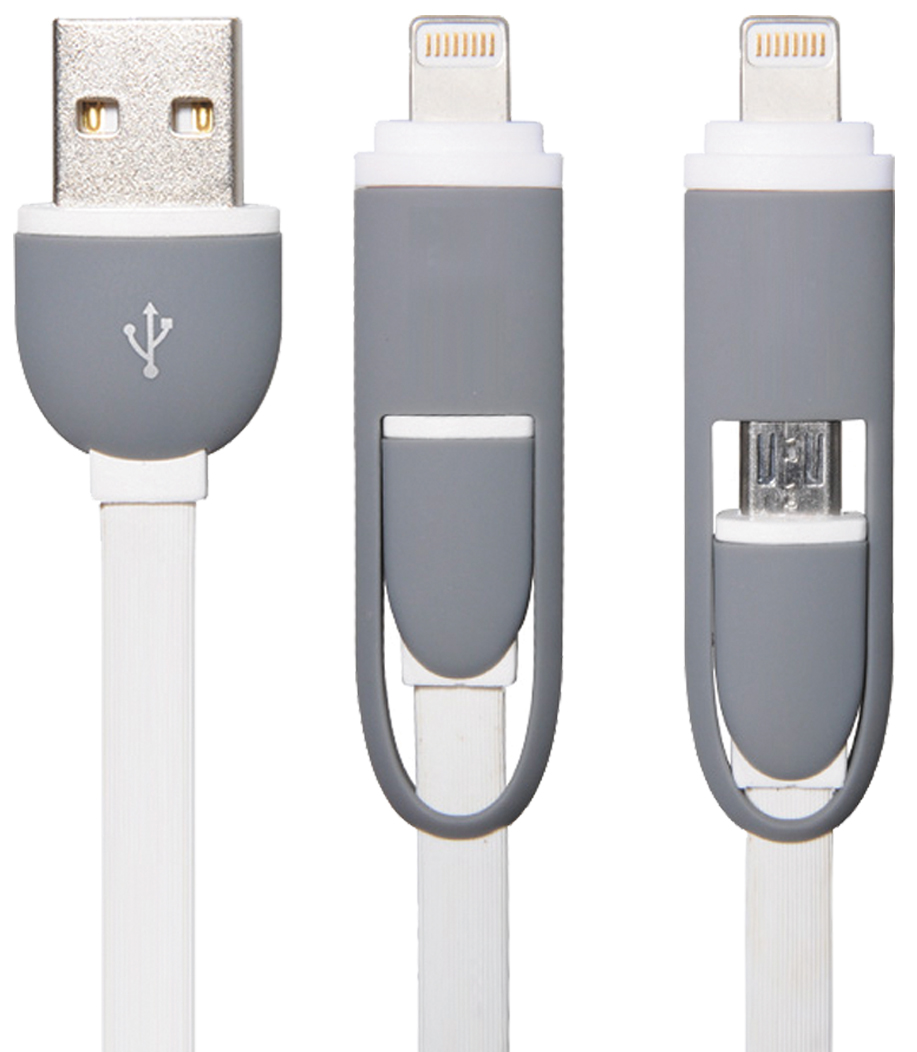 фото Кабель Zipower, PM6658, Micro USB/Lightning, 1 м