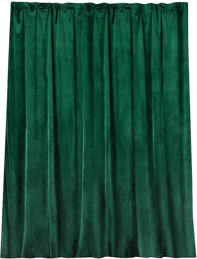 фото Штора Wess Indigo, B15-21, зеленый, на ленте, высота 270 см
