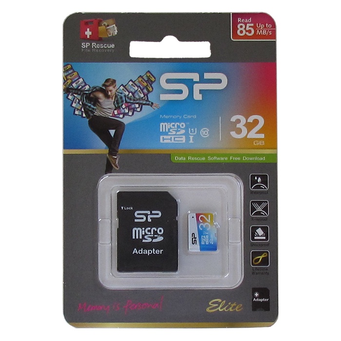 Карта памяти SP Elite microSDHC Class 10 UHS-I U1 SP032GBSTHBU1V10SP 32GB , адаптер SD, цвет: черный Карта памяти SP Elite microSDHC Class 10 UHS-I U1 SP032GBSTHBU1V10SP 32GB , адаптер SD, цвет: черный
