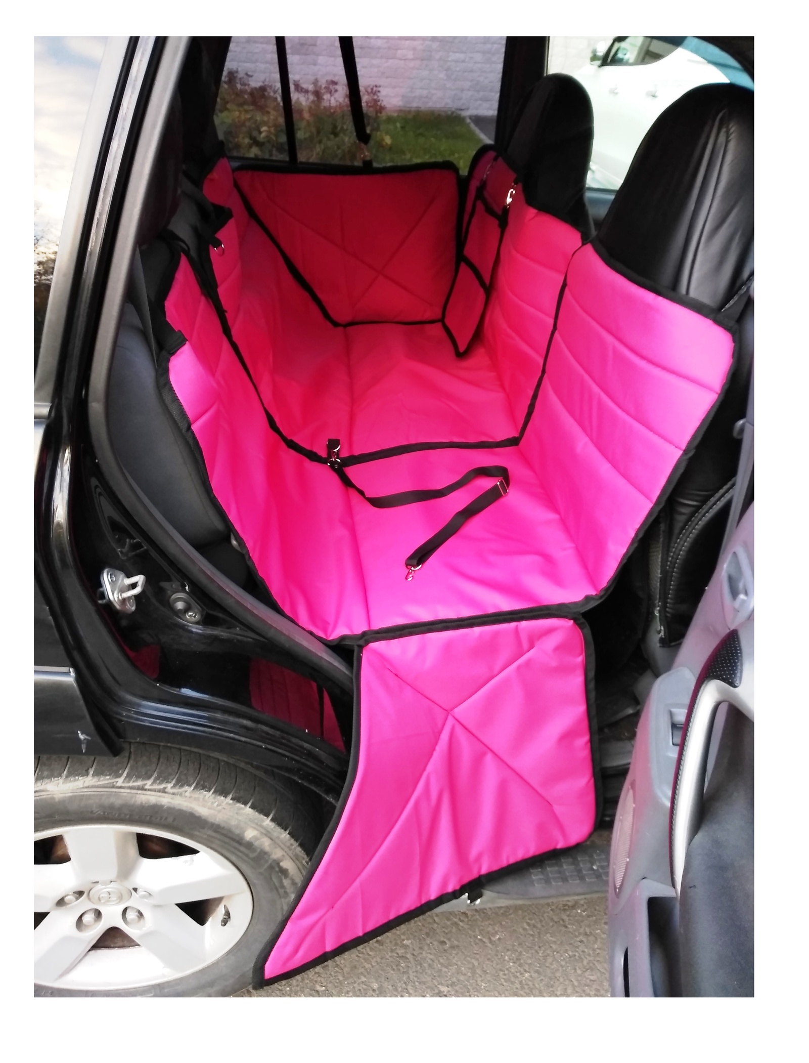 фото Автогамак для перевозки собак "трансформер", розовый Auto premium