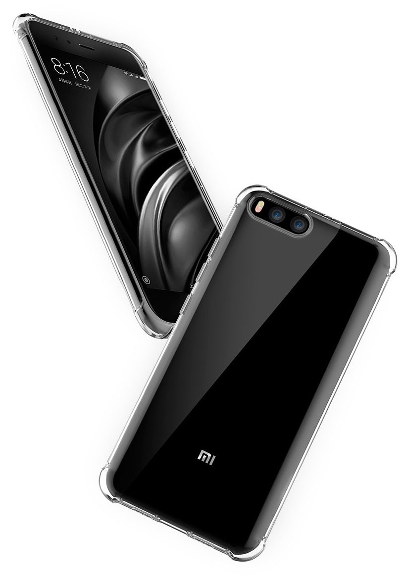 фото Чехол накладка Gurdini силикон противоударный для Xiaomi Mi6,903621,прозрачный