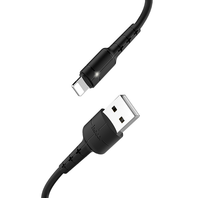 фото Кабель Hoco X30 Star USB - Lightning черный 1,2 м