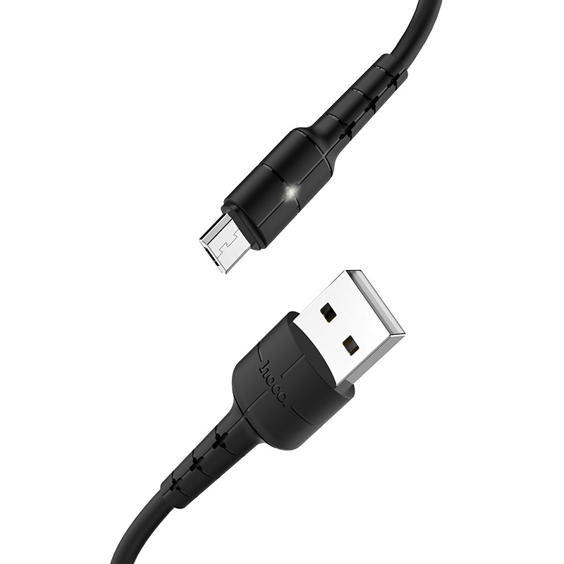 фото Кабель Hoco X30 Star USB - microUSB черный 1,2 м