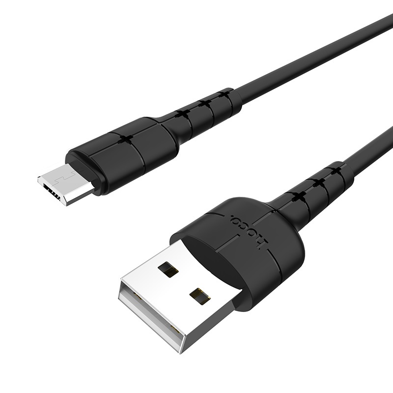 фото Кабель Hoco X30 Star USB - microUSB черный 1,2 м