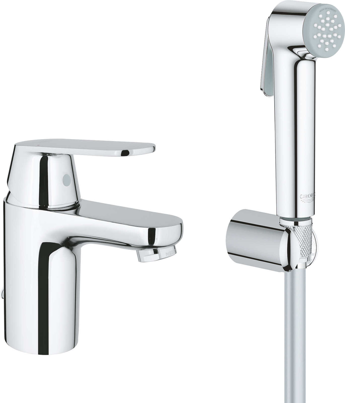 фото Смеситель для раковины GROHE "Eurosmart Cosmopolitan" с гигиеническим душем (23125000)