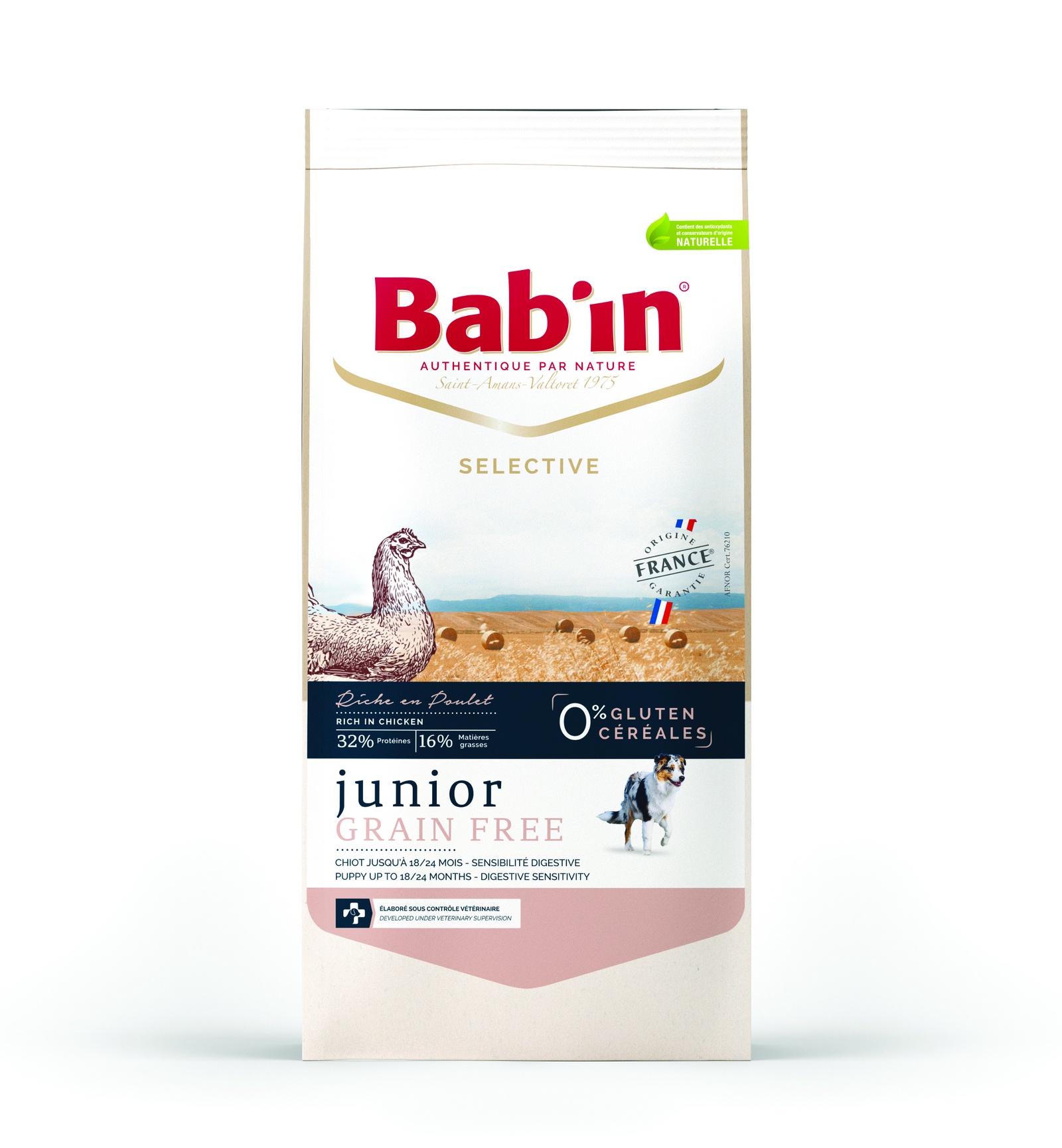 фото Сухой корм Babin Selective Junior Grain Free Poulet для щенков всех пород, 0% глютена и злаков, 3 кг Bab'in