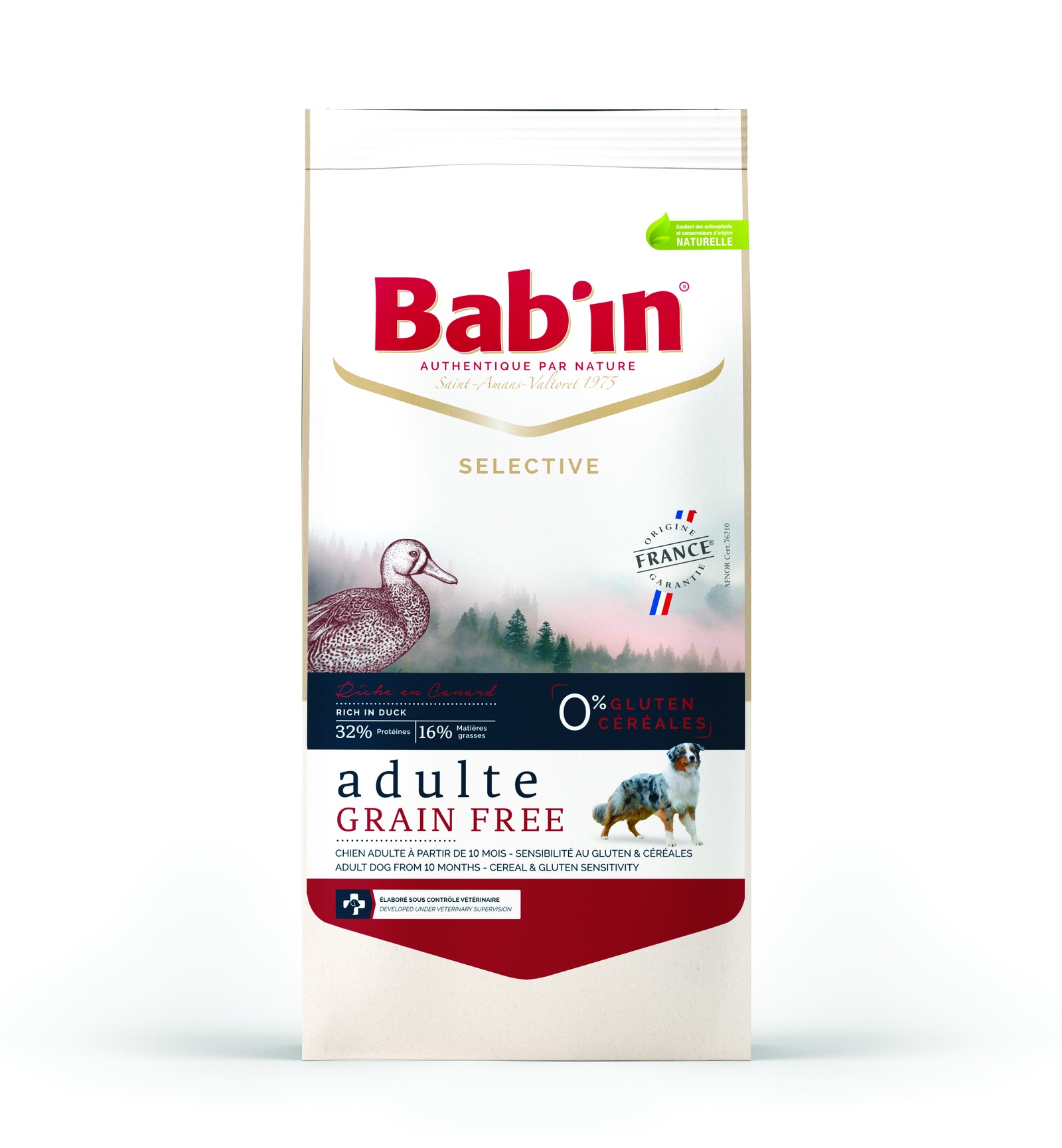 фото Сухой корм Babin Selective Adulte Grain Free Canard для взрослых собак, 0% глютена и злаков, 3 кг Bab'in