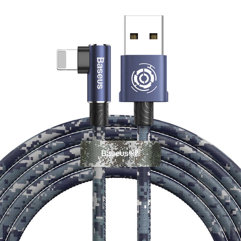 фото Кабель Baseus Camouflage Mobile Game Cable USB For iPhone 2.4A 1m Blue