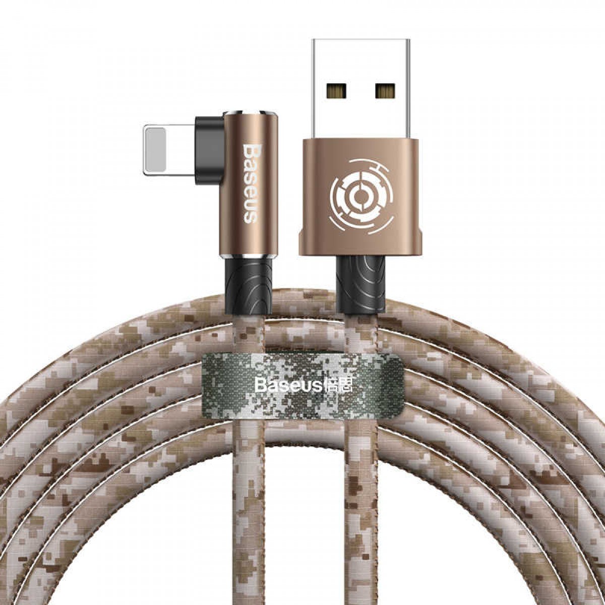 фото Кабель Baseus Camouflage Mobile Game Cable USB For iPhone 2.4A 1m Brown