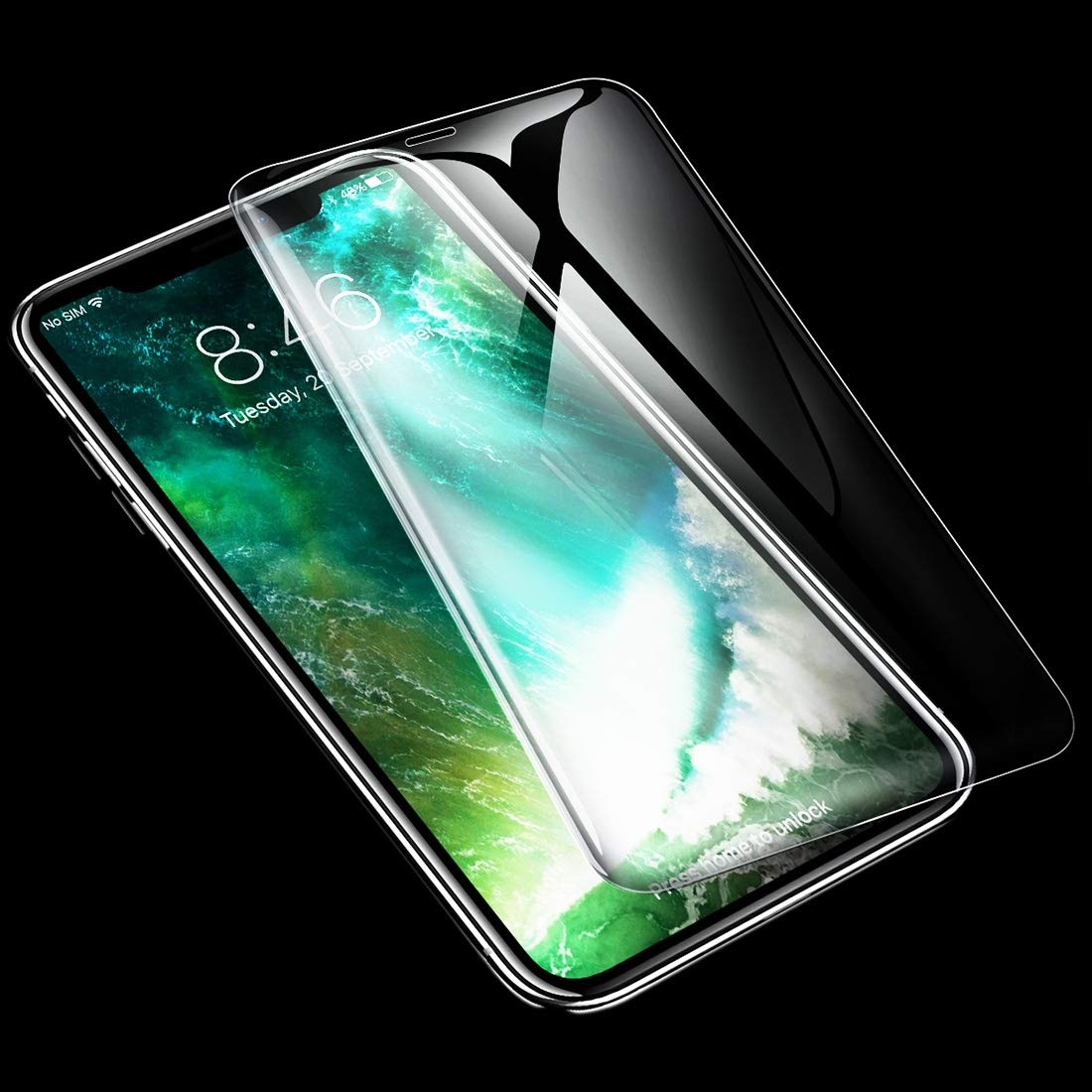 фото Стекло защитное полноэкранное Rock HD Full Tempered Glass Screen Protector 0,26 мм для iPhone Xr, прозрачное