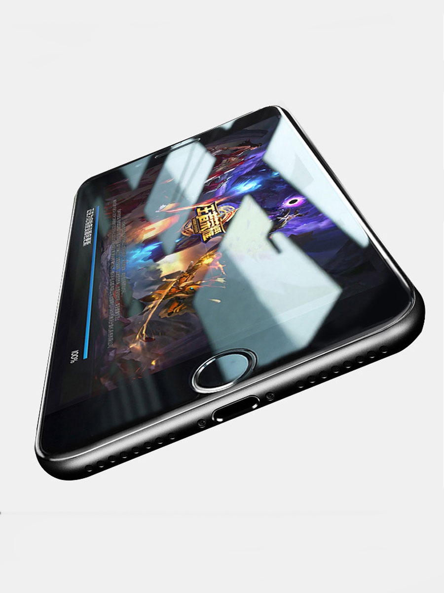 фото Стекло защитное на экран Rock 3D Tempered Glass Screen Protector с мягкими краями 0.23 мм для iPhone 7/8, черное