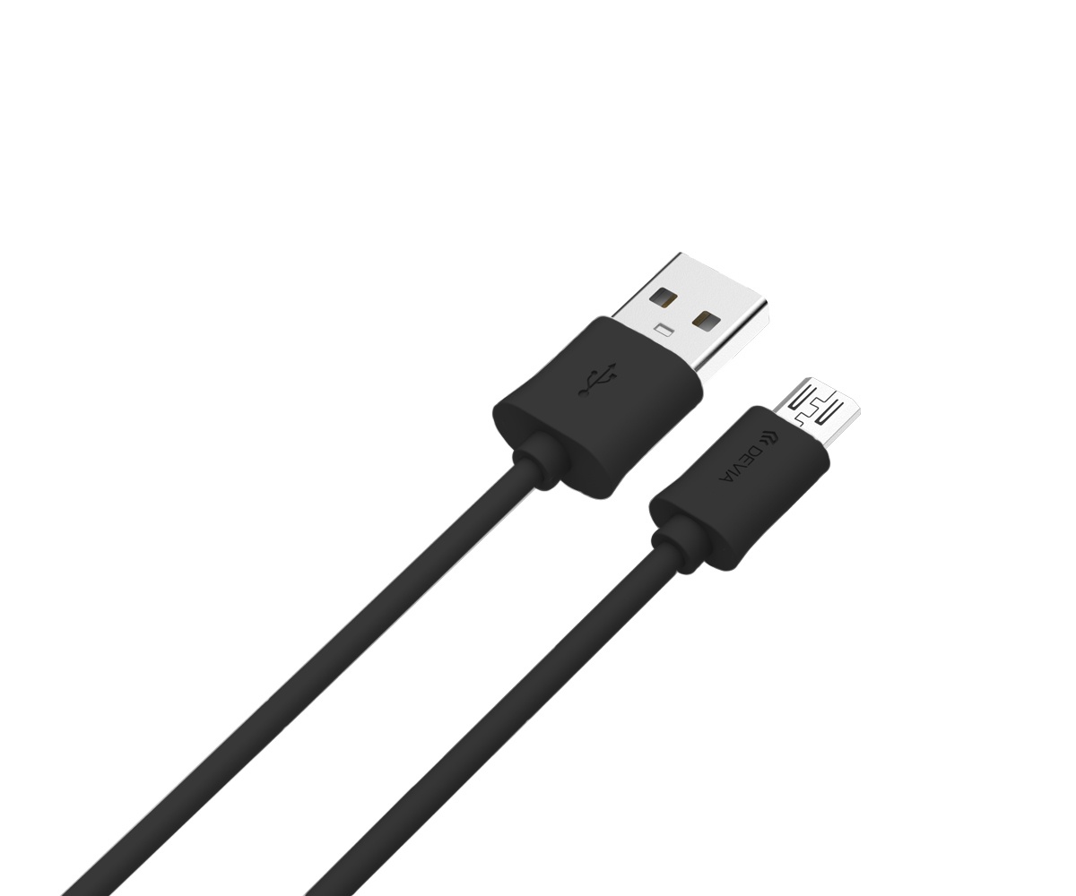 фото Кабель Devia micro-USB для Android Smart Series Cable (5V 2.1A,1 метр) - Черный