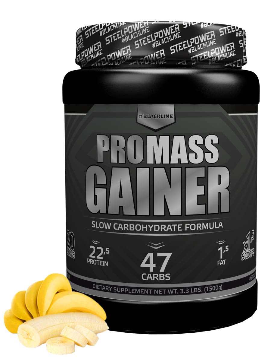 фото SteelPower Nutrition / Гейнер на сложных углеводах Pro Mass Gainer, 1500 г, Банан