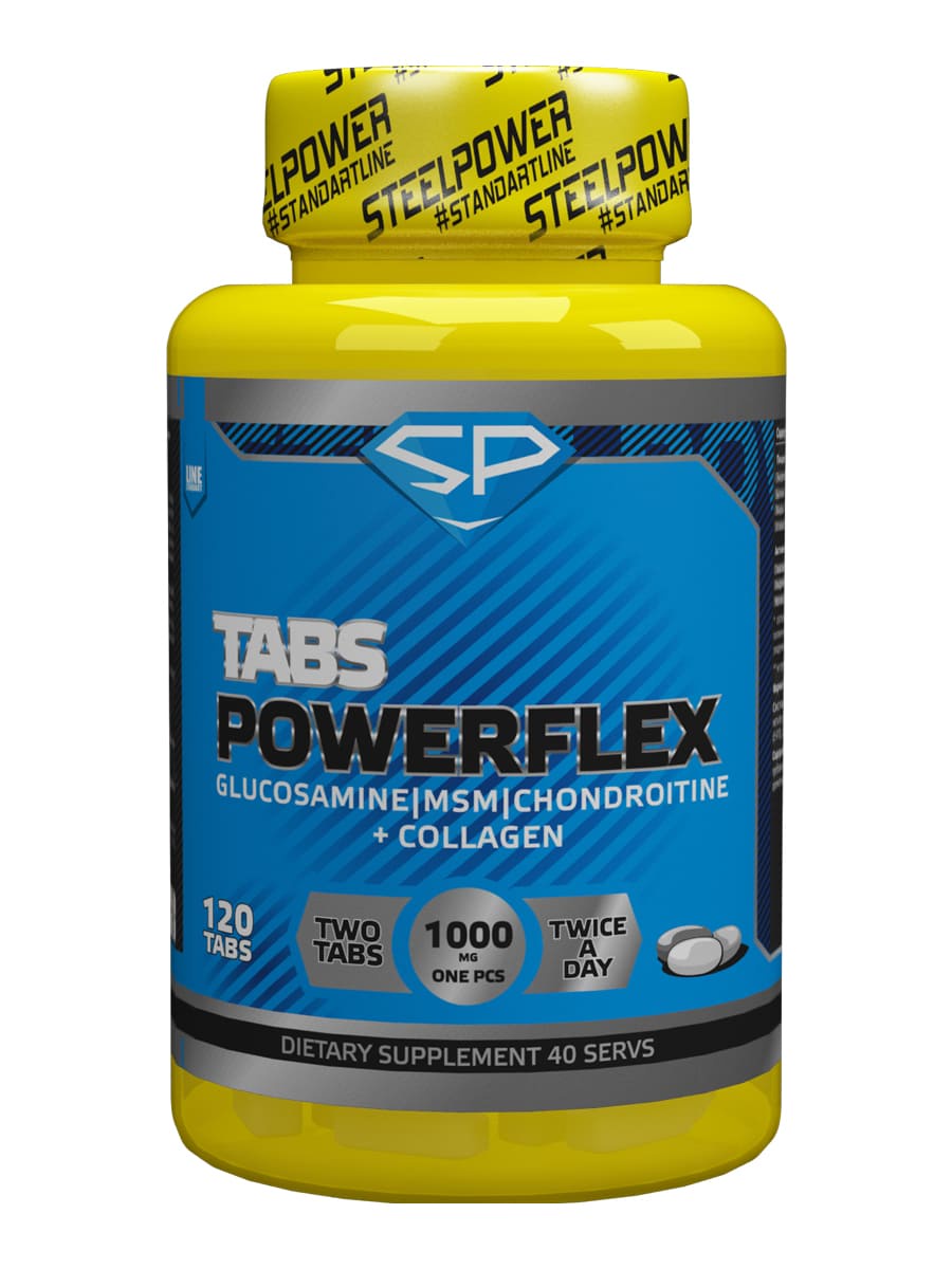 фото SteelPower Глюкозамин/Хондроитин/Мcm Powerflex, 120 таблеток Steelpower nutrition