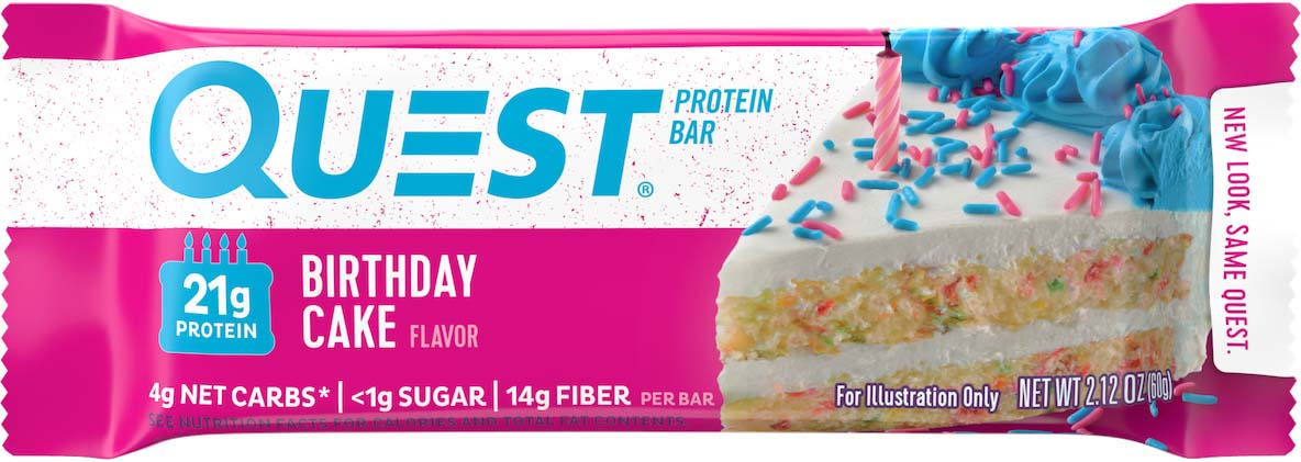 фото Батончик протеиновый Quest Nutrition "QuestBar Birthday cake", 60 г