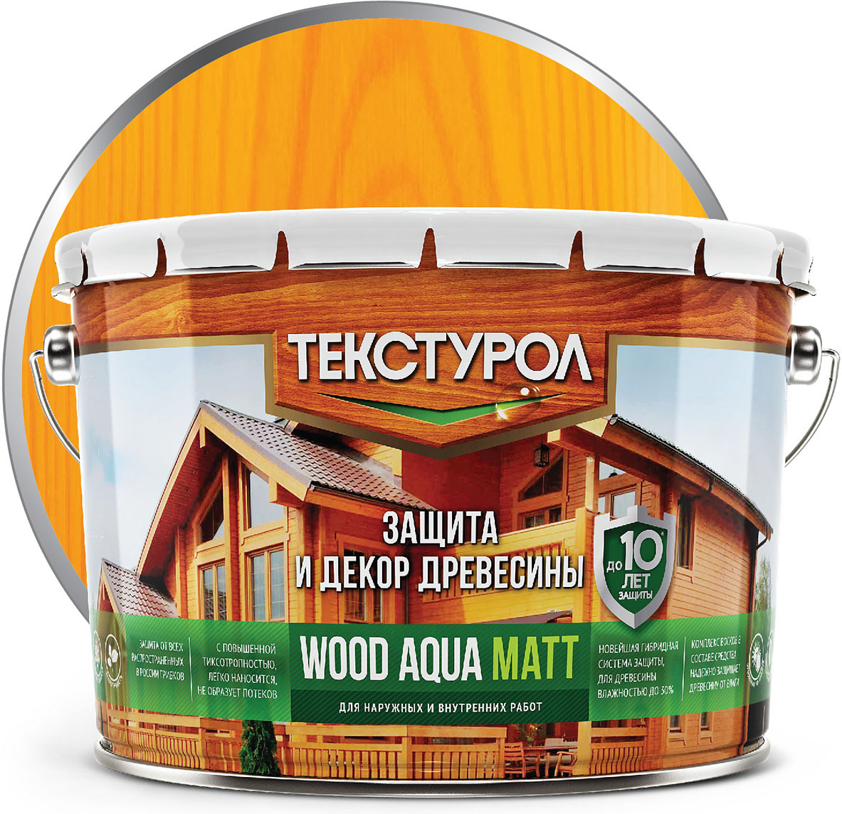 фото Пропитка Текстурол Wood Aqua Matt, сосна, 10 л